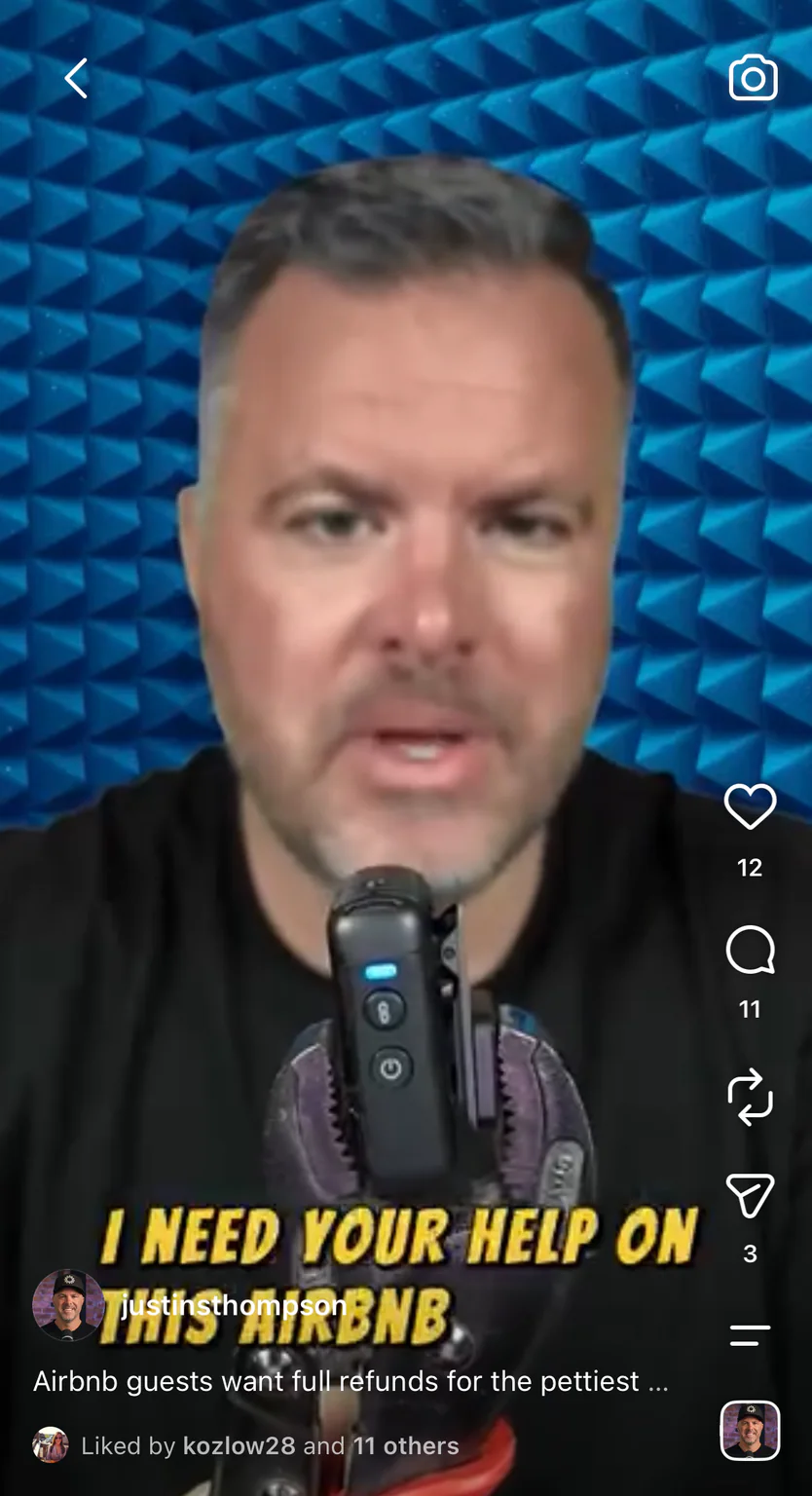 Justin Thompson in front of a blue foam virtual background
